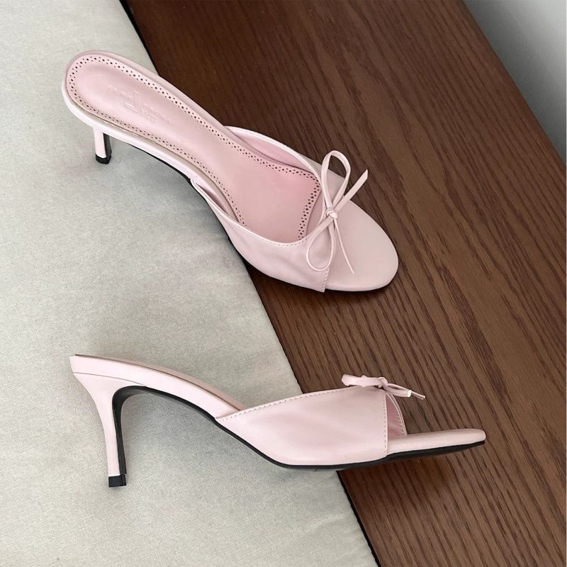 Slip Dress Satin - Satin Butterfly-knot Women Slippers Fashion Polka