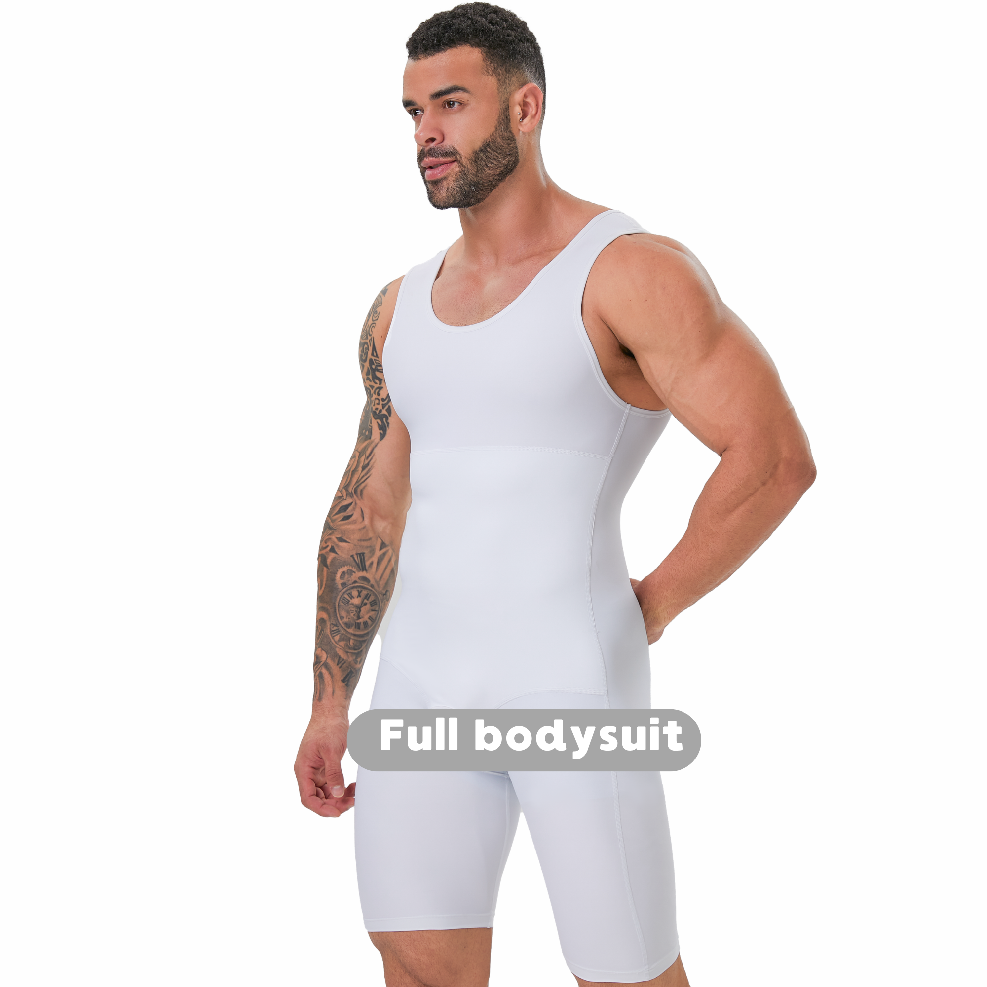 Men's Double Layer Tummy Contr - Shapewear Bodysuit Firm recension och pris