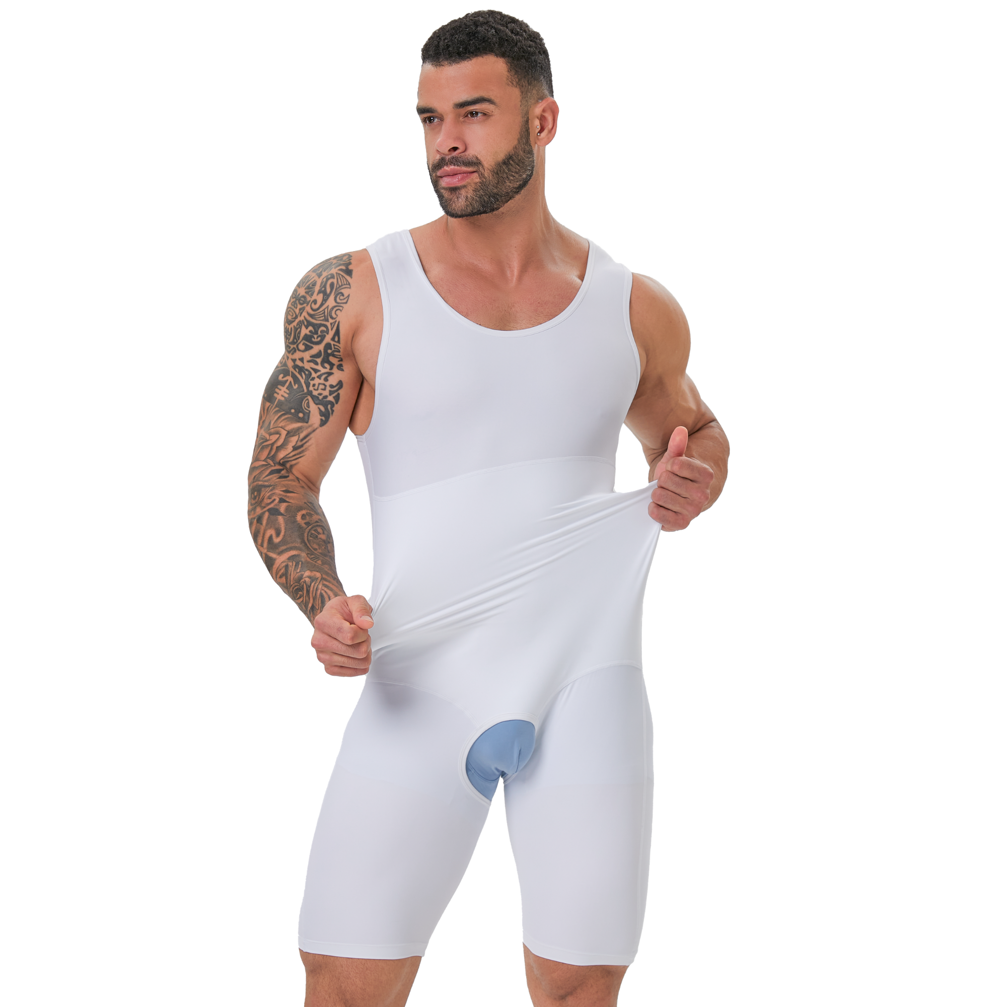 Men's Double Layer Tummy Contr - Shapewear Bodysuit Firm recension och pris