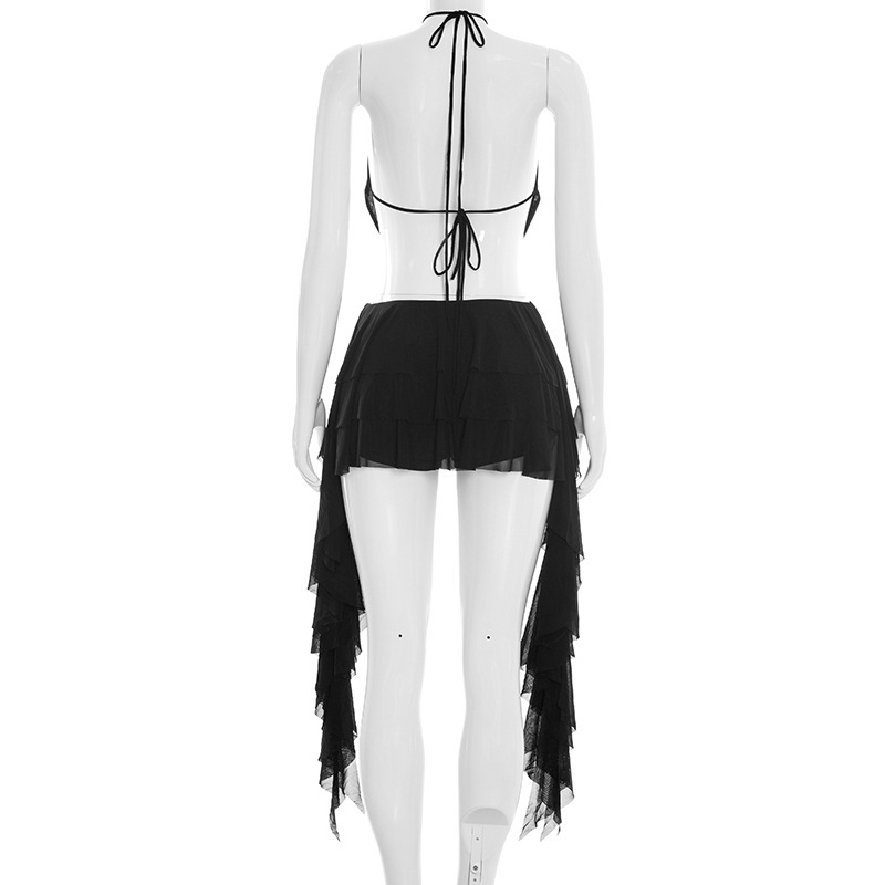 Women Sexy Solid Mesh 2 Piece  - Cami Top Lace recension och pris