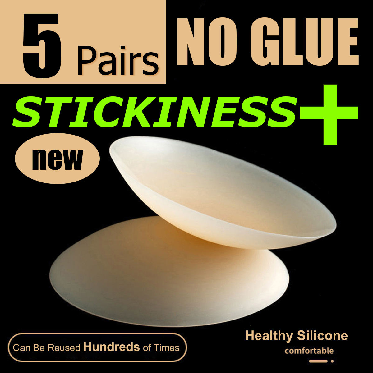 5 Pairs More Sticky 10cm No Tr - Nipple Cover Pasties recension och pris
