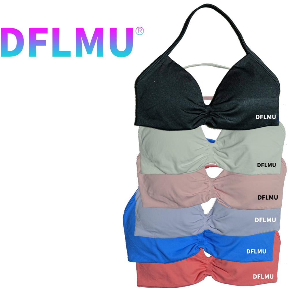 DFLMU Women Halter Sports Bra  - Push Up Bra Padded recension och pris