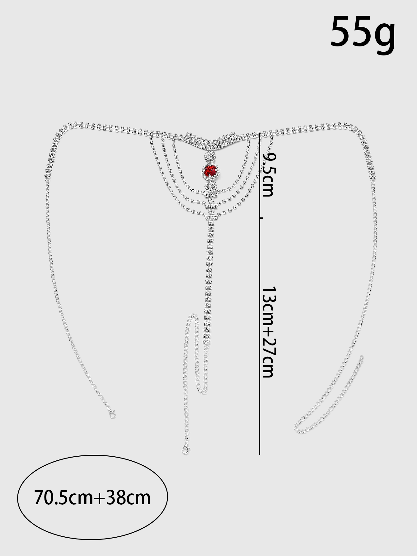 Crystal Rhinestone Body Chain  - Thong Bikini Women recension och pris