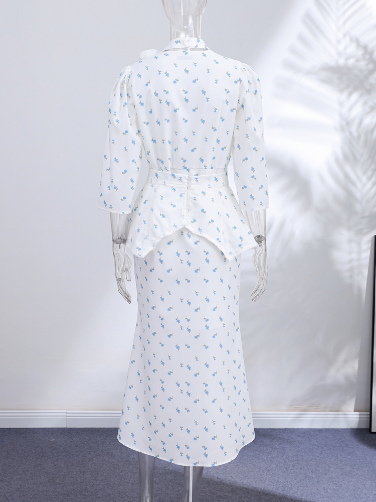 Elegant Women Floral Dress Dar - Corset Waist Cinch recension och pris