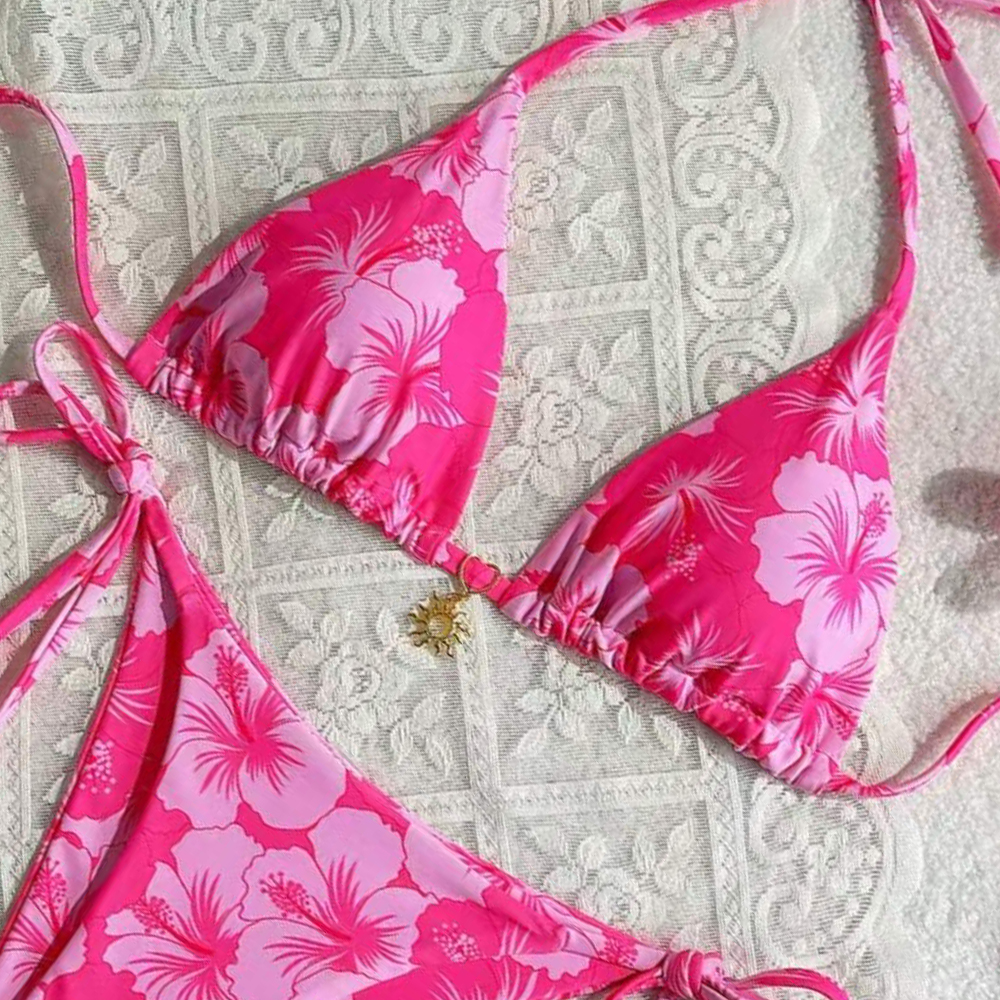 Women's Printed Vest Bikini+Th - Thong Bikini Women recension och pris