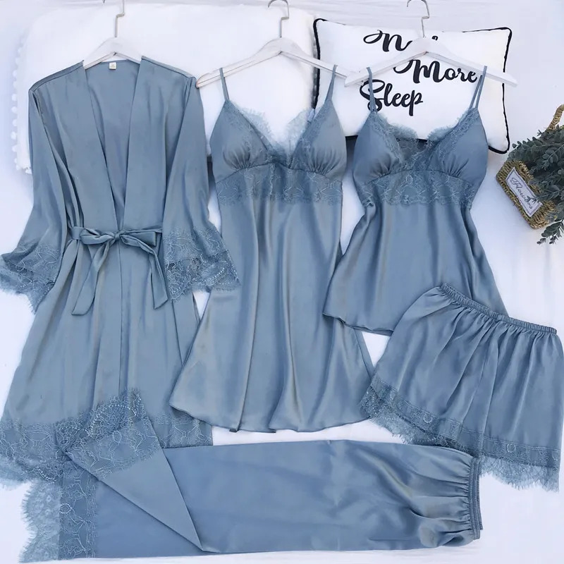 Pajamas Set Silk Satin Womens  - Robe Silk Women recension och pris