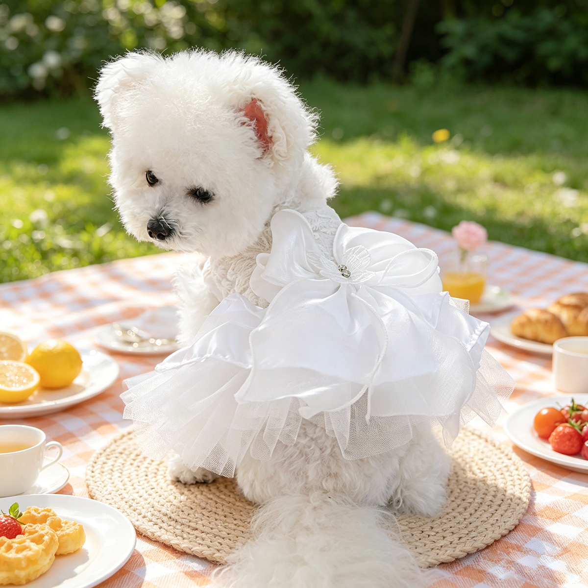Elegant Lace Bow Pet Dress, Go - Lace Teddy Lingerie recension och pris