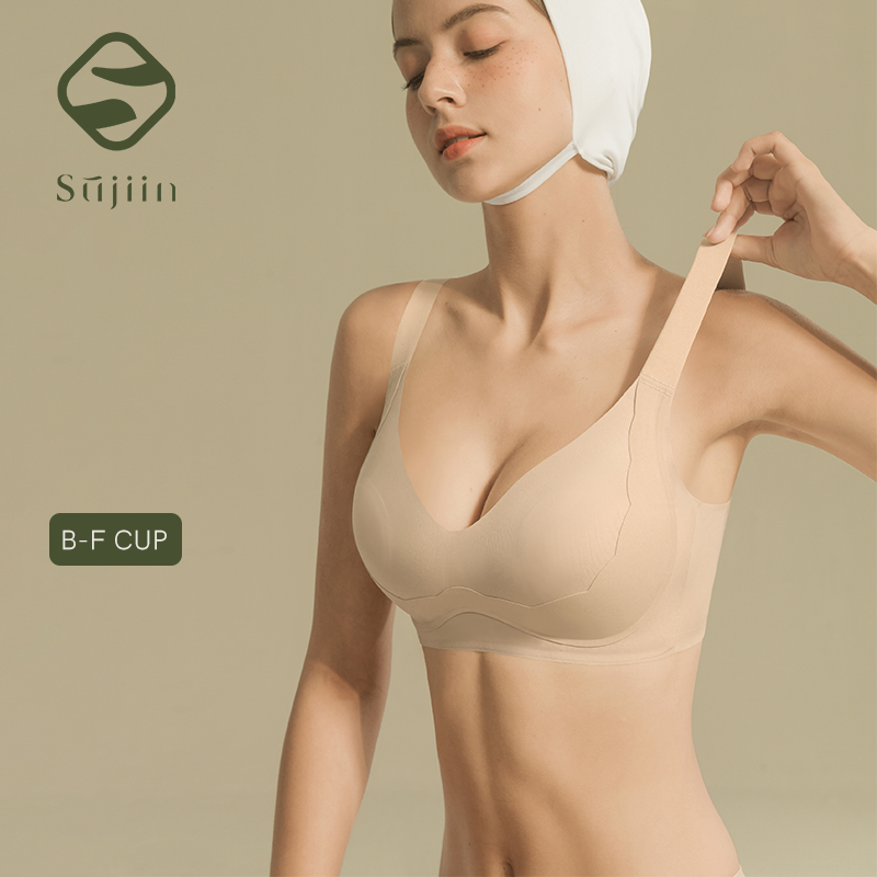 SUJIIN Wireless Plus Size Bras - Bralette Wireless Soft recension och pris