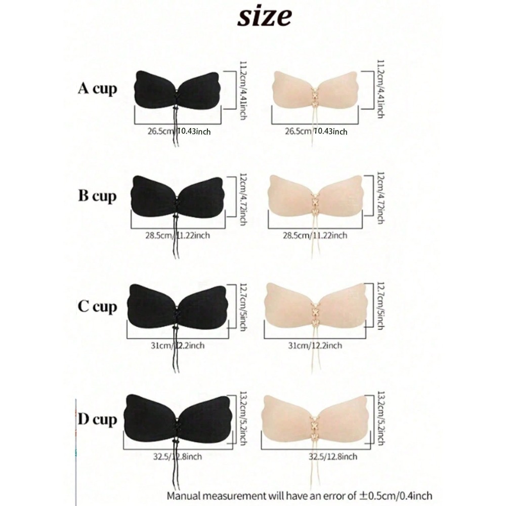 1/2pcs Wing-Shaped Adhesive Br - Strapless Bra Backless recension och pris