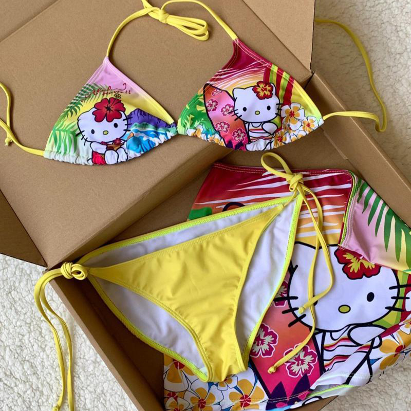 Y2K Girls Kawaii Hello Kittys  - Thong Bikini Women recension och pris