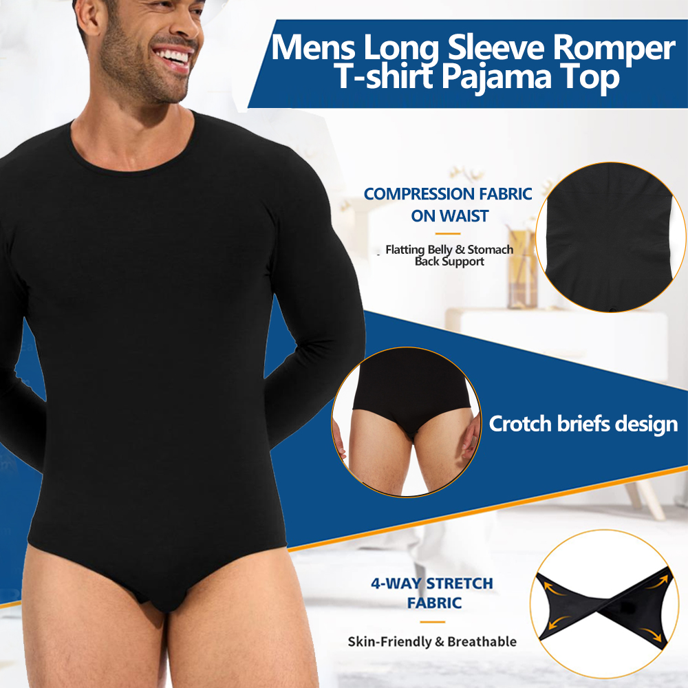 Mens Long Sleeve Bodysuit Full - Shapewear Bodysuit Firm recension och pris